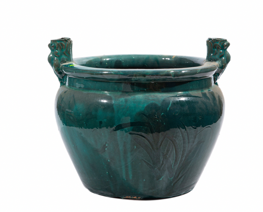 Vintage Green Incense Burner With Handle