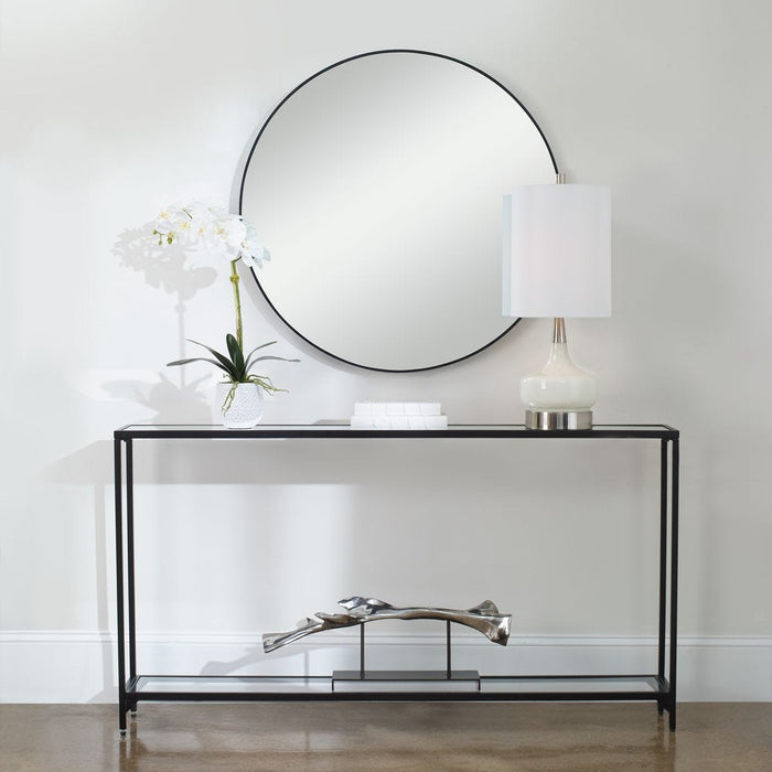Console Table (Black/Mirrored) - accent table