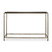 Ovard Console Table - cast glass top with brass frame
