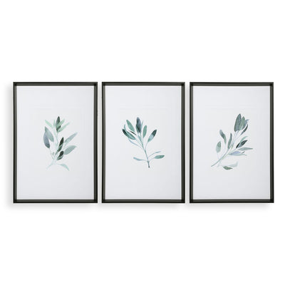 Simple Sage Framed Prints, S/3 - Wall Art