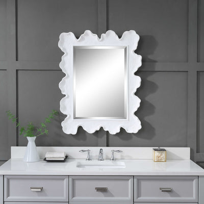 White Coral Mirror Rectangle - mirrors - coastal style