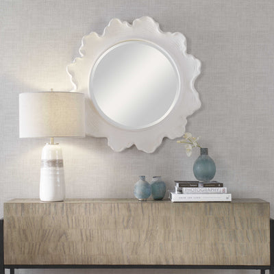 White Coral Mirror Round - mirrors - coastal style