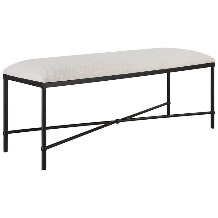 Avenham Bench, Black - iron and black and white