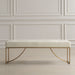 Swale Bench - stainless steel and brass and leather