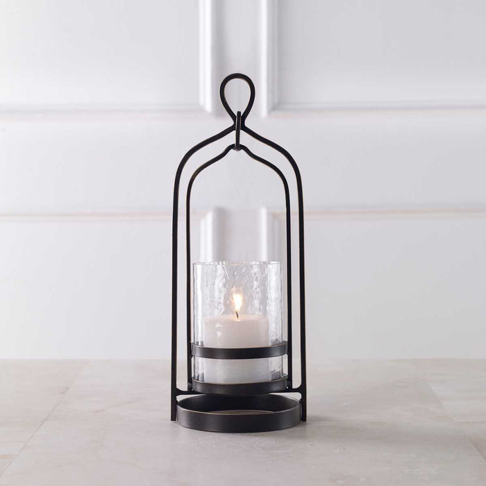 Shepherd Candleholder, Bronze - decorative object