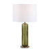 Olive Green Glass Table Lamp - table lamp