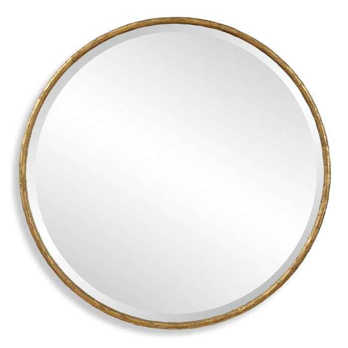 Sutton Round Mirror - gold finish