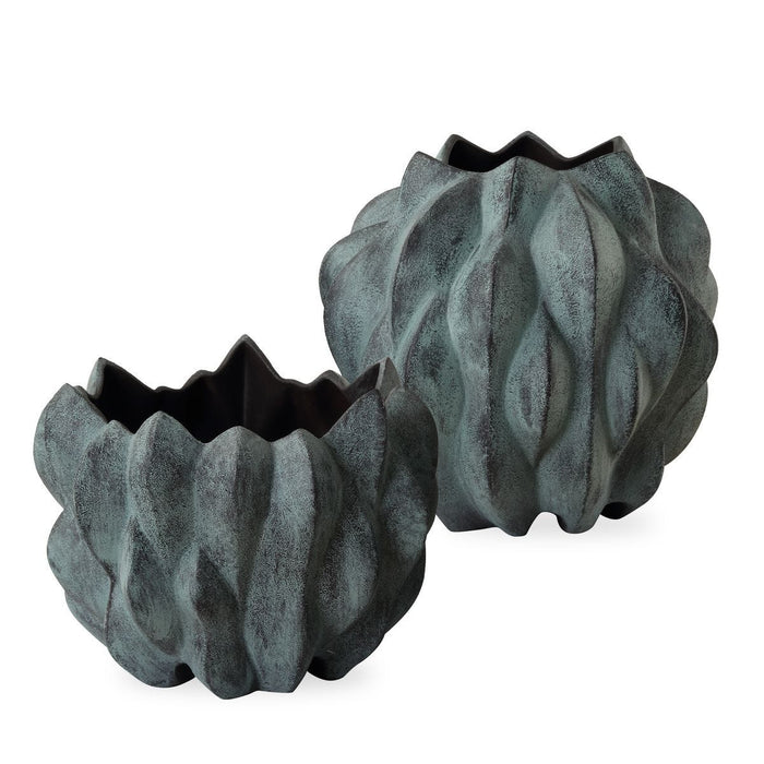 Verdant Bronze Vases, S/2 - vases