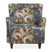 Lainey Armchair Floral - watercolor peony linen upholstery with light walnut wood legs