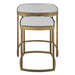 Vista Nesting Tables - beveled mirror tops in antique gold
