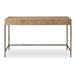 Aristotle Desk - primavera wood with antique gold iron base