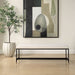 Halston Bench - iron and brass and black