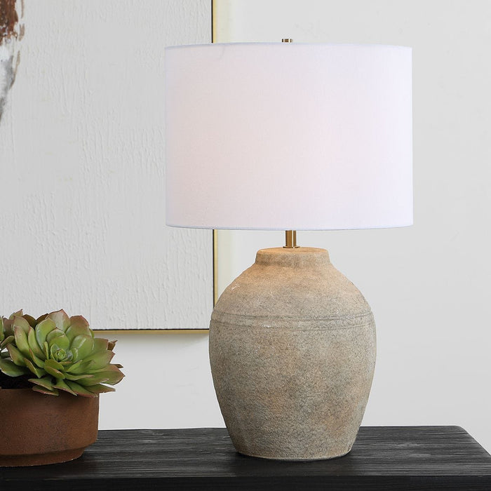 Neutral Earth Tones Organic Table Lamp - table lamp