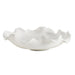 Wave Crest Indoor-Outdoor Bowl - sculptural white ceramic bowl with organic wave-like form