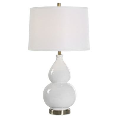 White Gourd Ceramic Table Lamp - table lamp