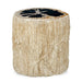 Arco Accent Table - petrified wood top with white base