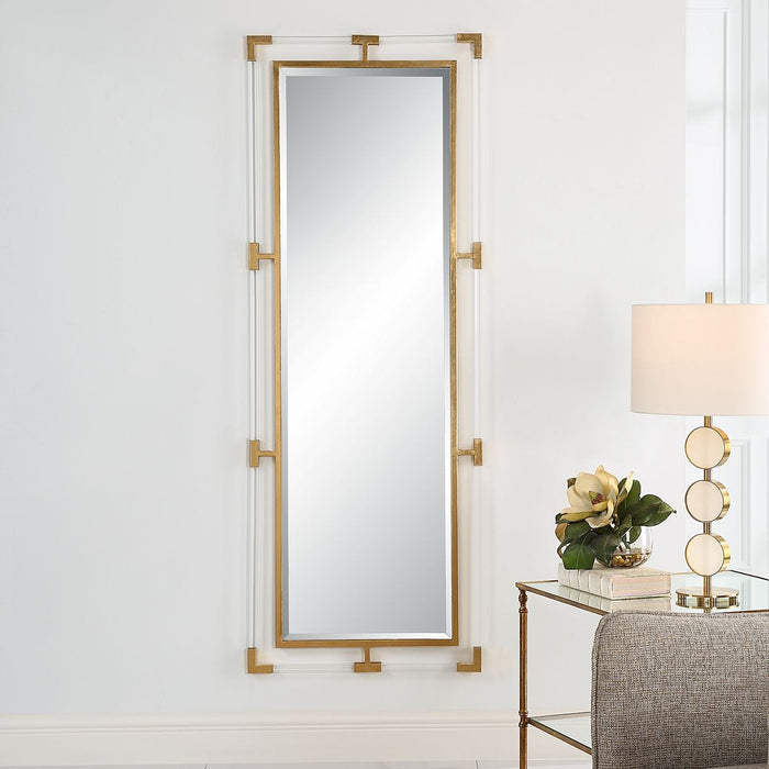 Balkan Tall Mirror, Gold - gold finish and iron