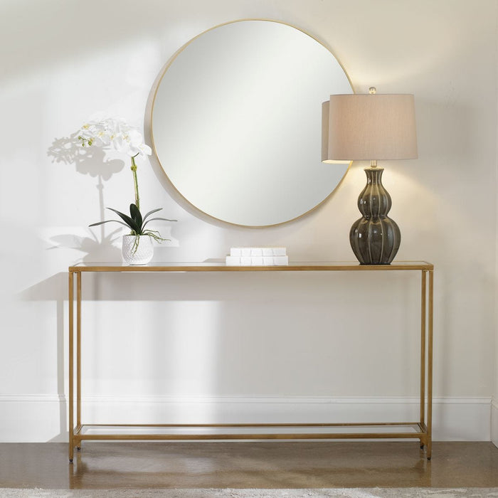 Console Table (Gold/Mirrored) - accent table
