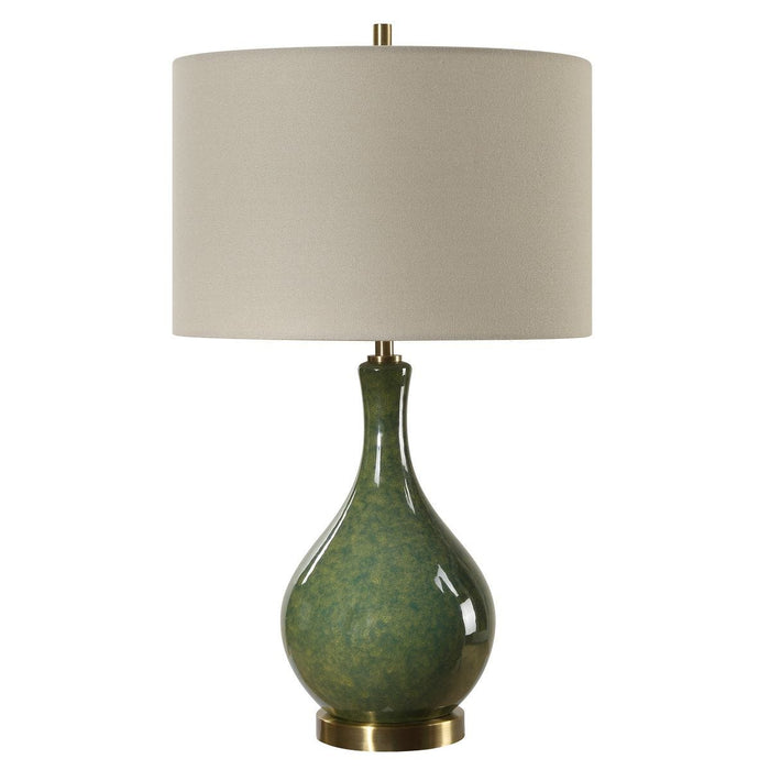 Emerald Green Ceramic Accent Lamp - table lamp