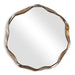 Catch The Wave Round Mirror - bronze iron frame