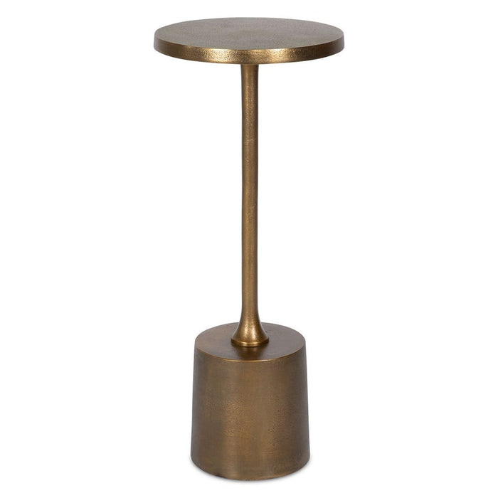 Sanaga Indoor-Outdoor Drink Table, Gold - aluminum in antique gold