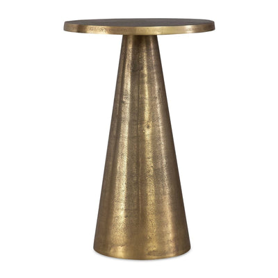 Pedestal Accent Table (Antique Brass) - accent table