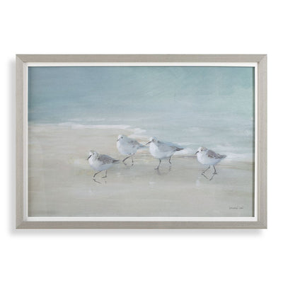 Tranquil Shorebirds on the Sand Framed Prints, S/2 - Wall Art