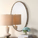 Twisted Branch Oval Mirror - gold finish and iron