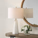 Cream Marble Hexagon Accent Lamp - table lamp