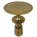 Flight Accent Table, Brass - textured aluminum curved forms