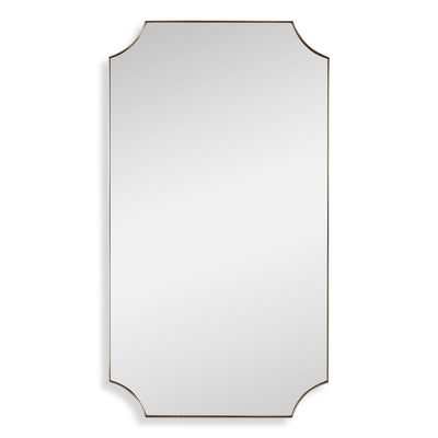 Lennox Mirror, Brass - brass and stainless steel
