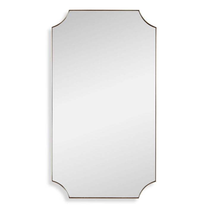 Lennox Mirror, Brass - brass and stainless steel