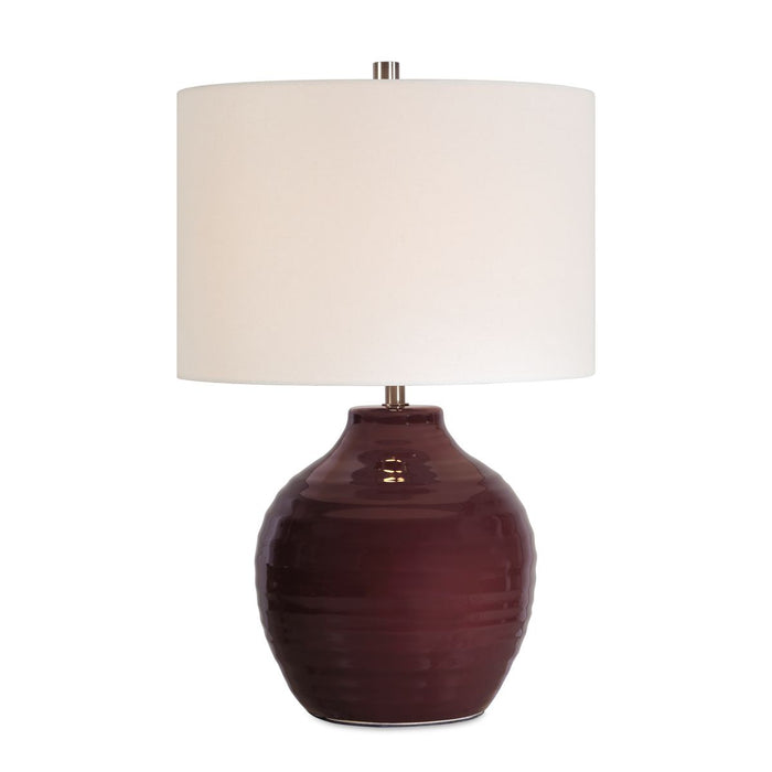 Ruby Red Ceramic Table Lamp - table lamp