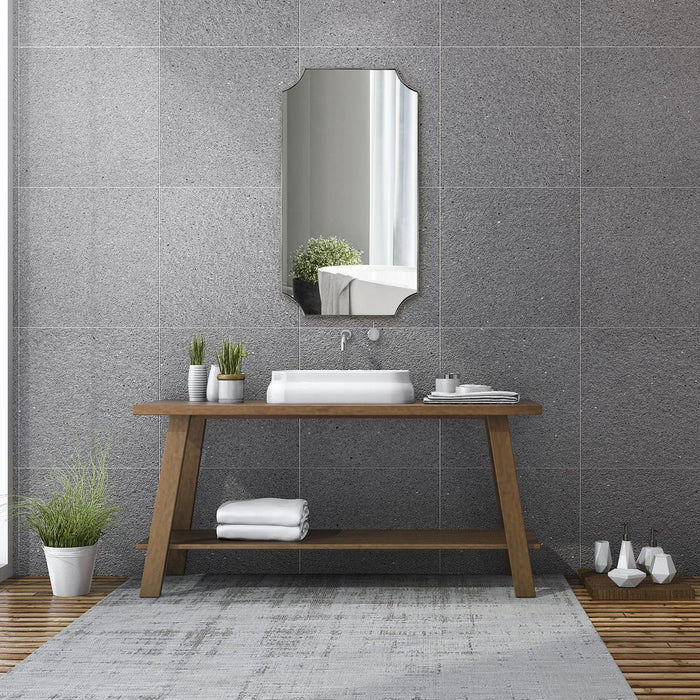 Lennox Mirror, Nickel - stainless steel