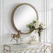 Paradise Round Mirror - gold finish and iron
