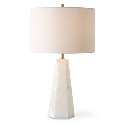 Cream Marble Hexagon Accent Lamp - table lamp
