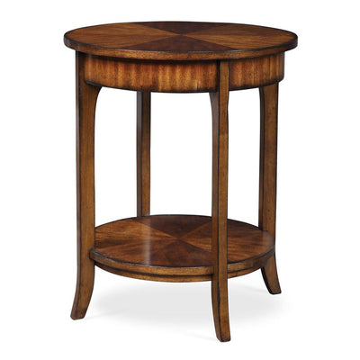 Carmel Lamp Table - warm old barn finish with primavera veneer