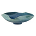 Blue Lagoon Indoor-Outdoor Bowl - handcrafted ceramic bowl with blue-green glaze and organic wavy edges