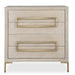 Alessia Accent Chest - light oak veneer with brushed brass hardware and soft closing drawers