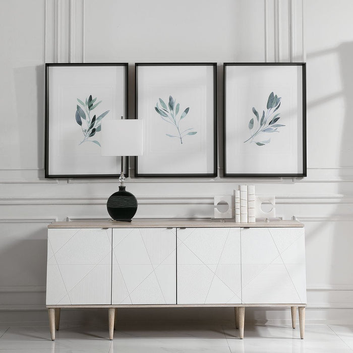 Simple Sage Framed Prints, S/3 - Wall Art