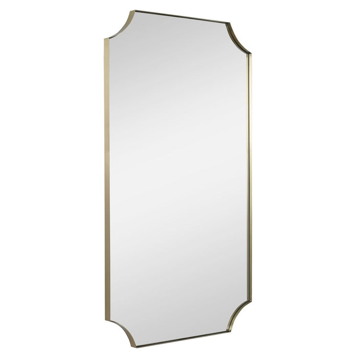 Lennox Mirror, Brass - brass and stainless steel