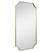 Lennox Mirror, Brass - brass and stainless steel