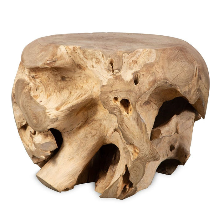 Sola Side Table, Bleached - natural bleached teak