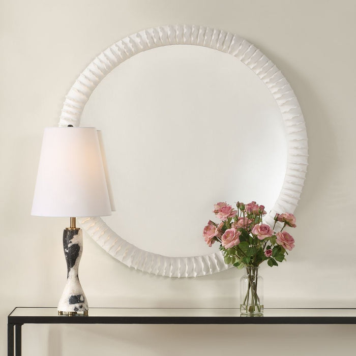Akiko Round Mirror - ceramic