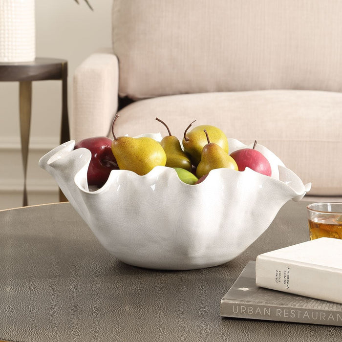 Ruffle Bloom Bowl - decorative object