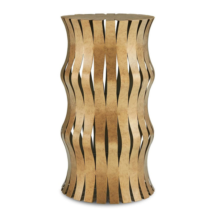 Arida Accent Table - steel in aged gold finish
