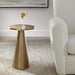 Pedestal Accent Table (Antique Brass) - accent table