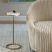 Accent Table (White Marble/Gold) - accent table