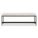 Halston Bench - iron and brass and black