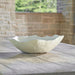 Obscura Indoor-Outdoor Bowl Warm White - sculptured cast aluminum bowl with warm white finish